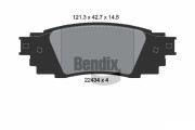 BPD1892 Sada brzdových destiček, kotoučová brzda BENDIX Braking
