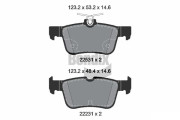 BPD2373 Sada brzdových destiček, kotoučová brzda BENDIX Braking