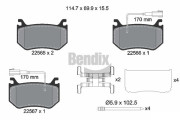 BPD2362 Sada brzdových destiček, kotoučová brzda BENDIX Braking