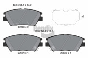 BPD2303 Sada brzdových destiček, kotoučová brzda BENDIX Braking
