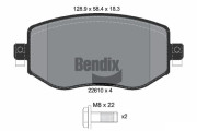 BPD1535 Sada brzdových destiček, kotoučová brzda BENDIX Braking