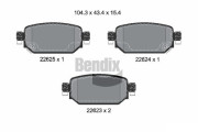 BPD2346 Sada brzdových destiček, kotoučová brzda BENDIX Braking