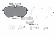 BPD2311 Sada brzdových destiček, kotoučová brzda BENDIX Braking