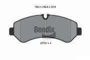 BPD1627 Sada brzdových destiček, kotoučová brzda BENDIX Braking