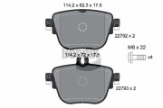 BPD1644 Sada brzdových destiček, kotoučová brzda BENDIX Braking