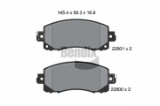 BPD2322 Sada brzdových destiček, kotoučová brzda BENDIX Braking