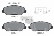 BPD1642 Sada brzdových destiček, kotoučová brzda BENDIX Braking