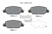 BPD2316 Sada brzdových destiček, kotoučová brzda BENDIX Braking
