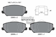 BPD2342 Sada brzdových destiček, kotoučová brzda BENDIX Braking