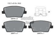 BPD2340 Sada brzdových destiček, kotoučová brzda BENDIX Braking