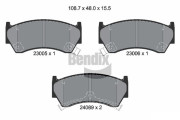 BPD1903 Sada brzdových destiček, kotoučová brzda BENDIX Braking