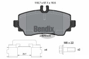 BPD1300 Sada brzdových destiček, kotoučová brzda BENDIX Braking