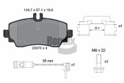 BPD1581 Sada brzdových destiček, kotoučová brzda BENDIX Braking