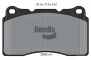 BPD1918 Sada brzdových destiček, kotoučová brzda BENDIX Braking