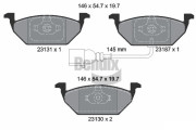 BPD1001 Sada brzdových destiček, kotoučová brzda BENDIX Braking