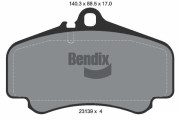 BPD1930 Sada brzdových destiček, kotoučová brzda BENDIX Braking