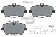 BPD1090 Sada brzdových destiček, kotoučová brzda BENDIX Braking