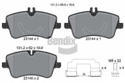 BPD1520 Sada brzdových destiček, kotoučová brzda BENDIX Braking