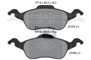 BPD1106 Sada brzdových destiček, kotoučová brzda BENDIX Braking