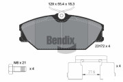 BPD1127 Sada brzdových destiček, kotoučová brzda BENDIX Braking