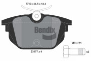 BPD1938 Sada brzdových destiček, kotoučová brzda BENDIX Braking