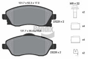 BPD1070 Sada brzdových destiček, kotoučová brzda BENDIX Braking