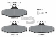 BPD1952 Sada brzdových destiček, kotoučová brzda BENDIX Braking