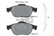 BPD1247 Sada brzdových destiček, kotoučová brzda BENDIX Braking