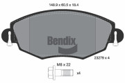 BPD1342 Sada brzdových destiček, kotoučová brzda BENDIX Braking