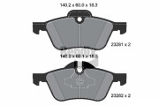 BPD1244 Sada brzdových destiček, kotoučová brzda BENDIX Braking