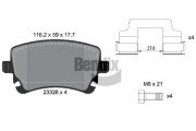 BPD1286 Sada brzdových destiček, kotoučová brzda BENDIX Braking