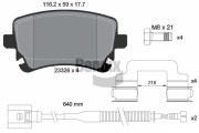 BPD1566 Sada brzdových destiček, kotoučová brzda BENDIX Braking