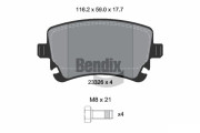 BPD1622 Sada brzdových destiček, kotoučová brzda BENDIX Braking