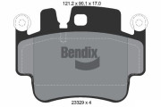 BPD1961 Sada brzdových destiček, kotoučová brzda BENDIX Braking