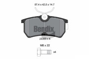 BPD1364 Sada brzdových destiček, kotoučová brzda BENDIX Braking