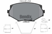 BPD1963 Sada brzdových destiček, kotoučová brzda BENDIX Braking