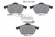 BPD1236 Sada brzdových destiček, kotoučová brzda BENDIX Braking