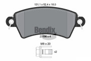 BPD1515 Sada brzdových destiček, kotoučová brzda BENDIX Braking
