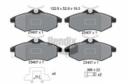 BPD1029 Sada brzdových destiček, kotoučová brzda BENDIX Braking