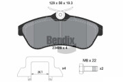 BPD1369 Sada brzdových destiček, kotoučová brzda BENDIX Braking