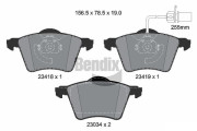 BPD1351 Sada brzdových destiček, kotoučová brzda BENDIX Braking