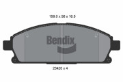BPD1974 Sada brzdových destiček, kotoučová brzda BENDIX Braking