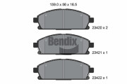 BPD1973 Sada brzdových destiček, kotoučová brzda BENDIX Braking