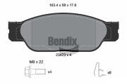 BPD1975 Sada brzdových destiček, kotoučová brzda BENDIX Braking