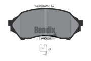 BPD1993 Sada brzdových destiček, kotoučová brzda BENDIX Braking