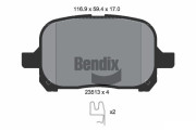 BPD1998 Sada brzdových destiček, kotoučová brzda BENDIX Braking
