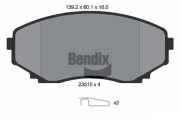 BPD1999 Sada brzdových destiček, kotoučová brzda BENDIX Braking