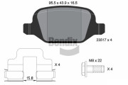 BPD1191 Sada brzdových destiček, kotoučová brzda BENDIX Braking