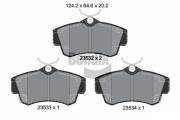 BPD2004 Sada brzdových destiček, kotoučová brzda BENDIX Braking