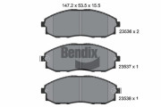 BPD2005 Sada brzdových destiček, kotoučová brzda BENDIX Braking